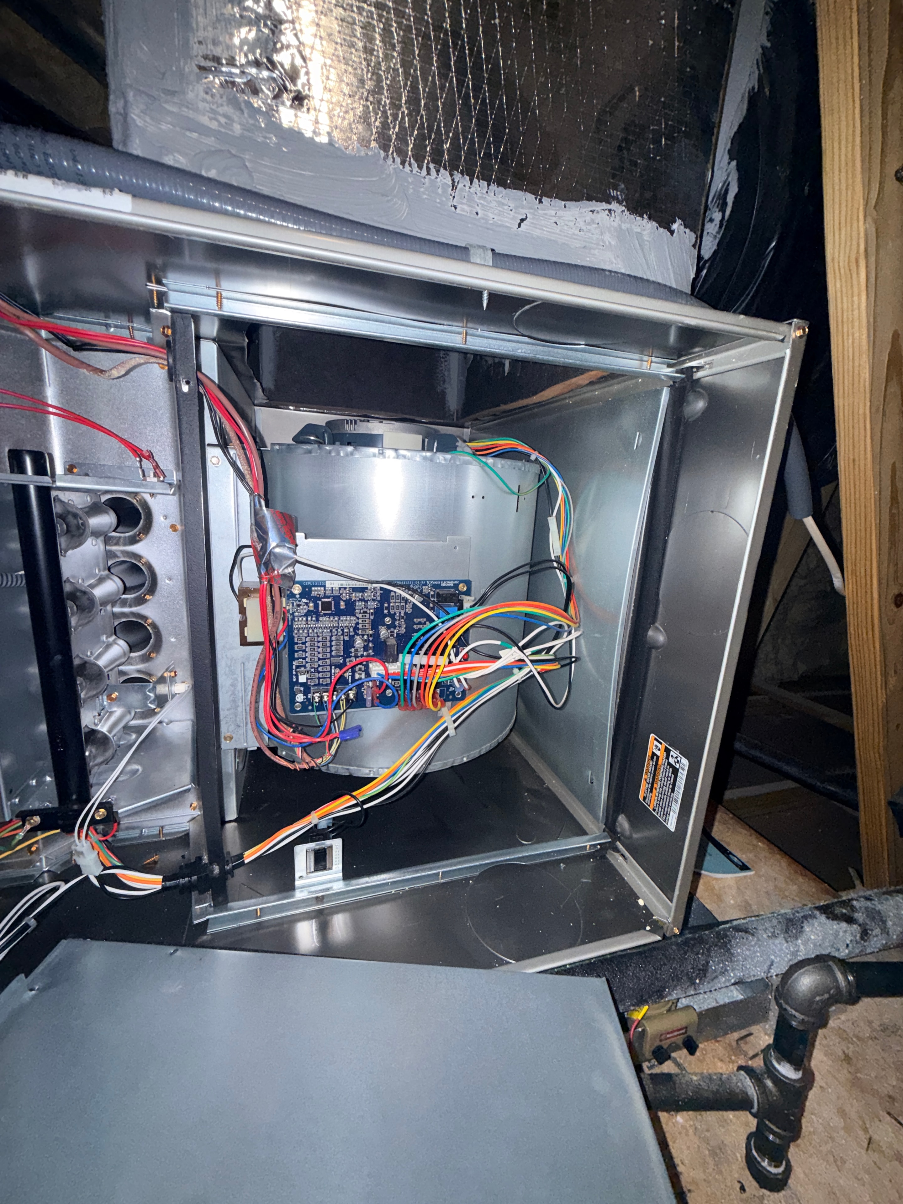 Completed commercial HVAC motor installation
