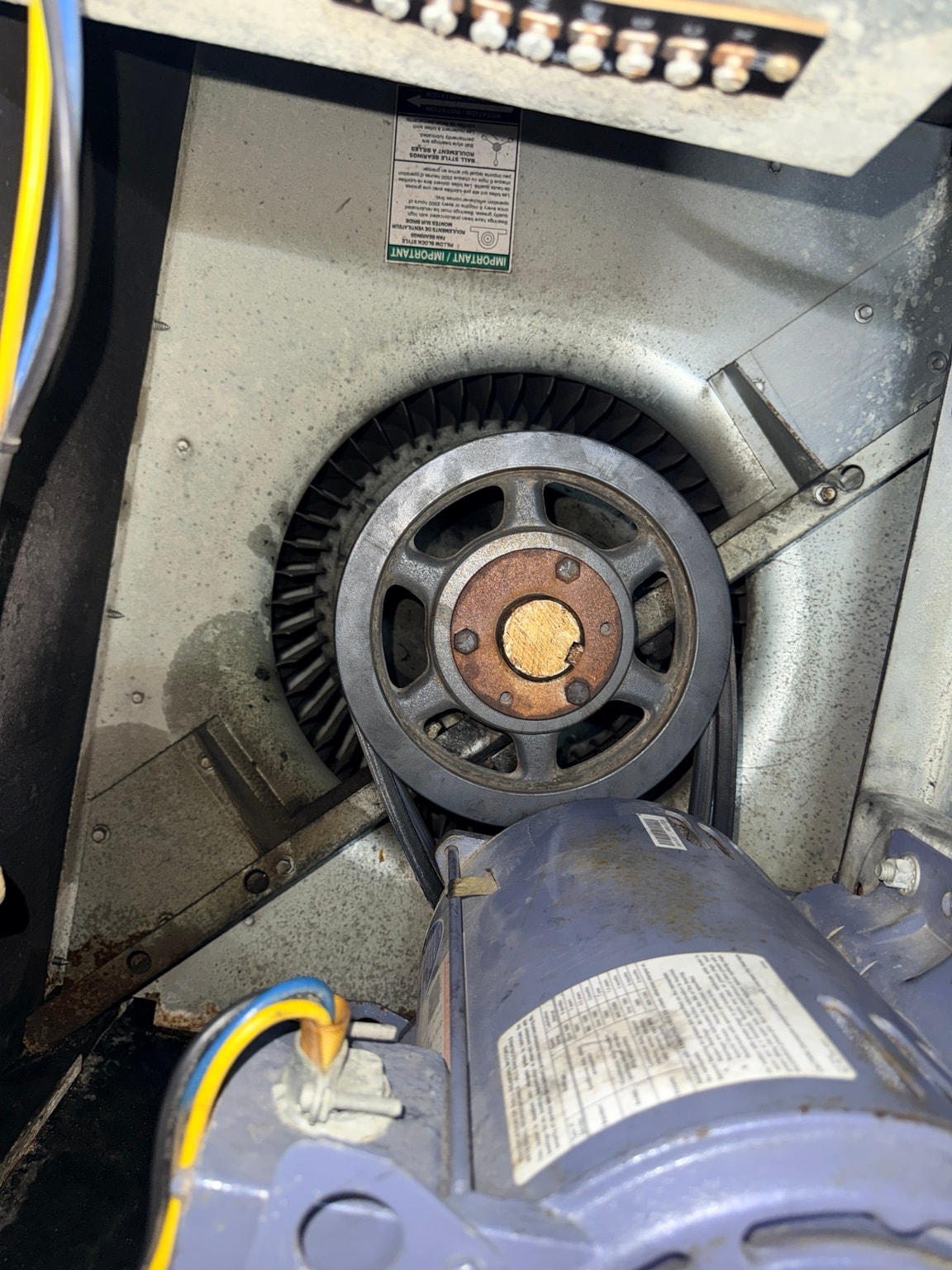 Commercial HVAC motor assembly