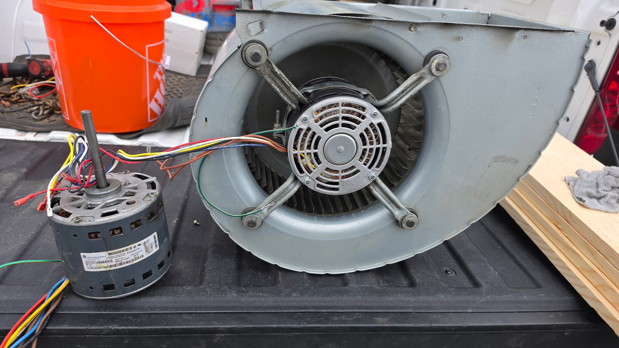 Residential air handler after service